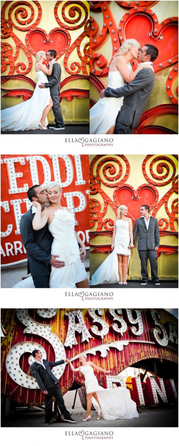 Simple + Sexy Vegas Elopement {Neon Museum} - Little Vegas Wedding